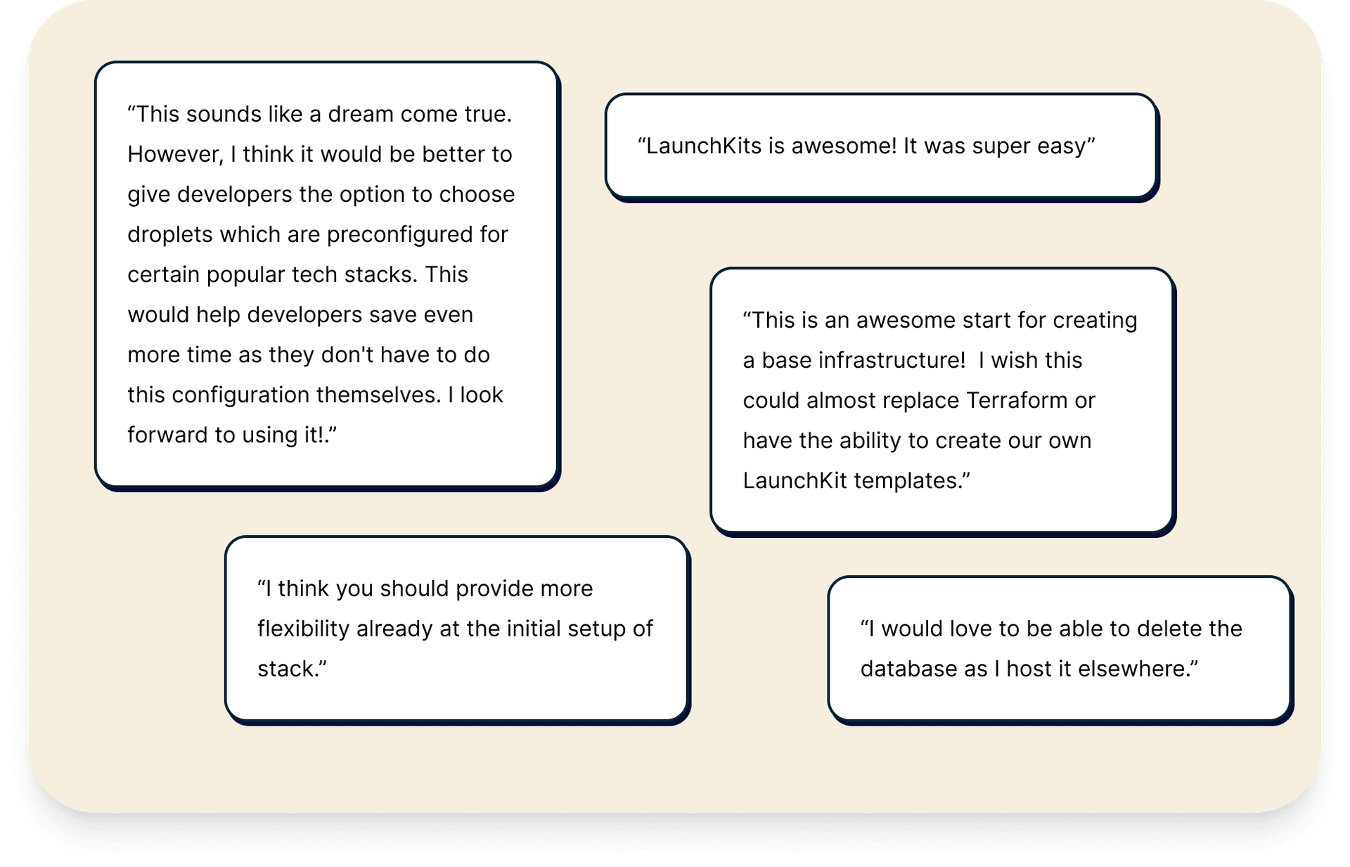 User feedback quotes