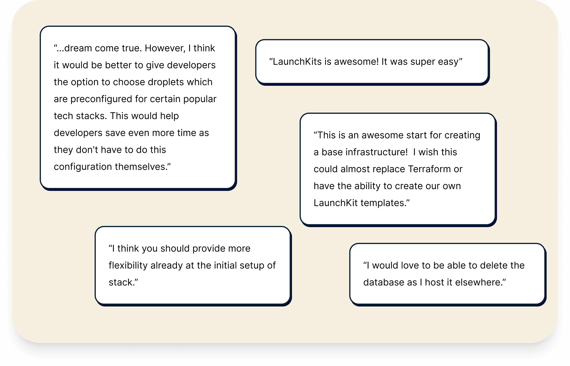 User feedback quotes
